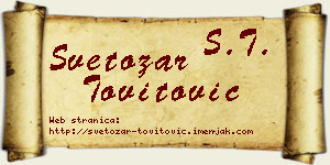 Svetozar Tovitović vizit kartica